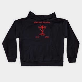 Eastern Orthodox Golgotha Cross Great Schema Hasta La Meurte Kids Hoodie